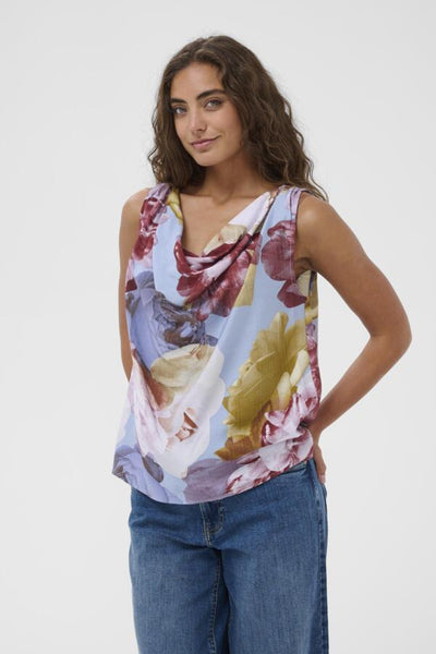 CAMISOLE CULTURE "MAGNA GREECE" BLUE & PINK & YELLOW