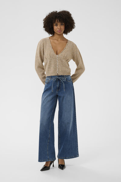 CARDIGAN CULTURE "JULIETTA" DUNE MELANGE