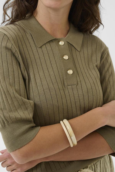 CHANDAIL CULTURE "SOPHI ANNEMETTE POLO" DUSKY GREEN