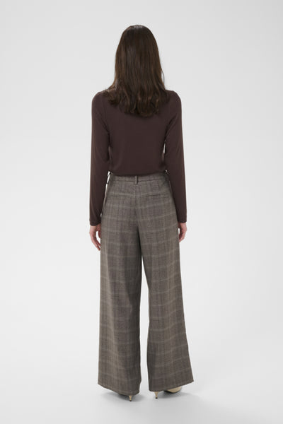 PANTALON CULTURE "TERNO" BROWN CHECK