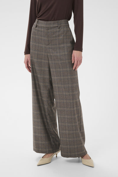 PANTALON CULTURE "TERNO" BROWN CHECK