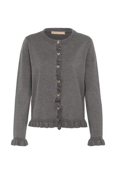 CARDIGAN CULTURE "CLARE ANNEMARIE" MID GREY MELANGE