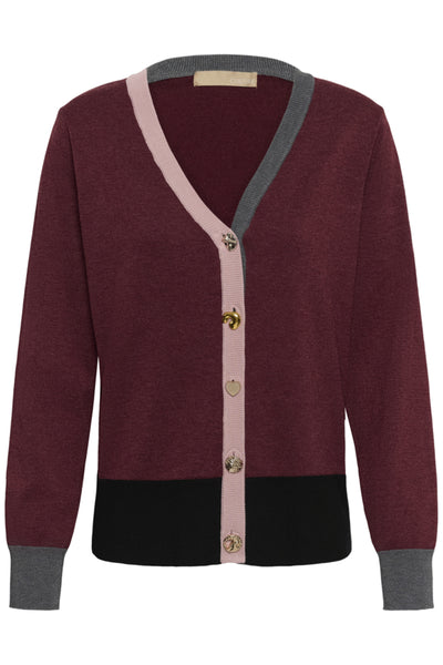 CARDIGAN CULTURE "CLARE ANNEMARIE" CHOCOLATE & TRUFFLE MELANGE