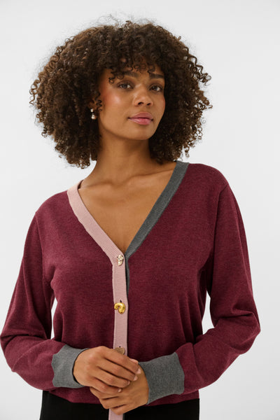 CARDIGAN CULTURE "CLARE ANNEMARIE" CHOCOLATE & TRUFFLE MELANGE