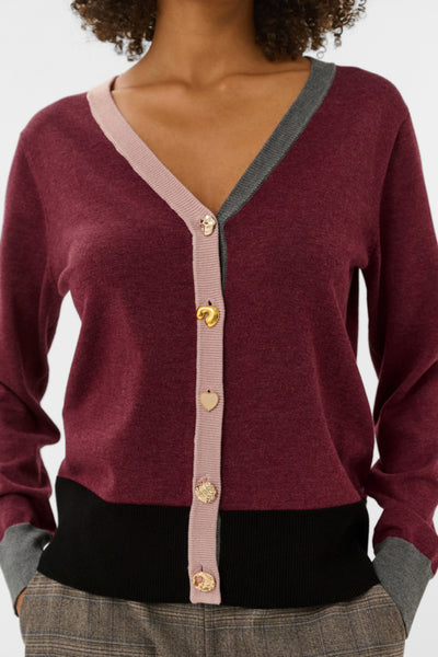 CARDIGAN CULTURE "CLARE ANNEMARIE" CHOCOLATE & TRUFFLE MELANGE