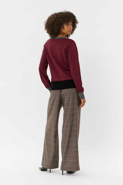CARDIGAN CULTURE "CLARE ANNEMARIE" CHOCOLATE & TRUFFLE MELANGE