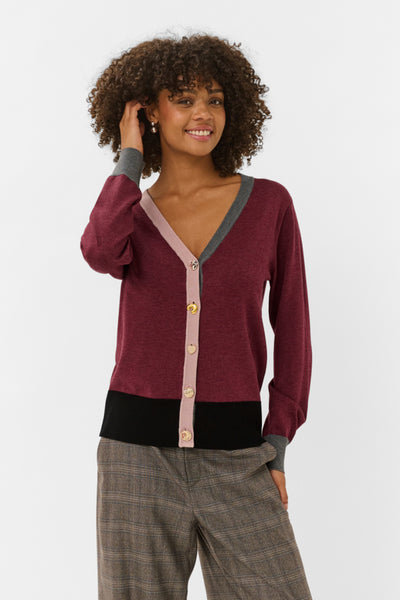 CARDIGAN CULTURE "CLARE ANNEMARIE" CHOCOLATE & TRUFFLE MELANGE