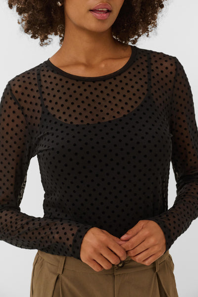 CHANDAIL CULTURE "LAYA MESH" BLACK DOT