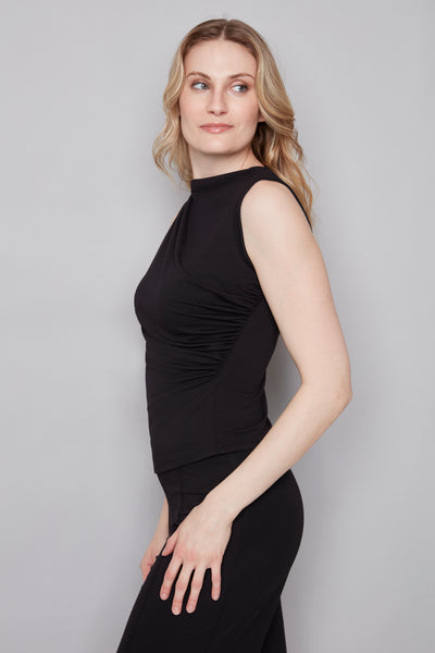CAMISOLE ILTM "DRAPÉE" BLACK (528003)