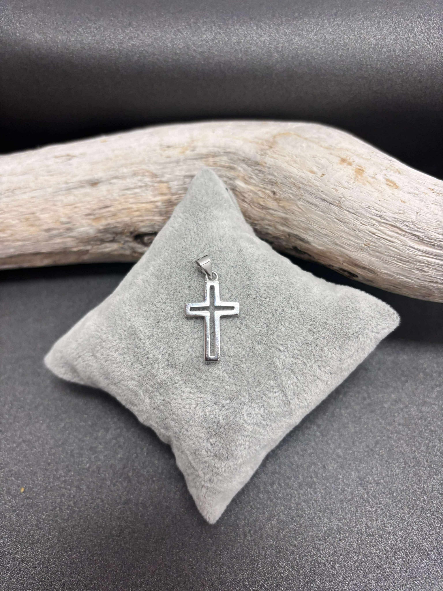 PENDENTIF ARGENT 925 "CROIX CONTOUR"