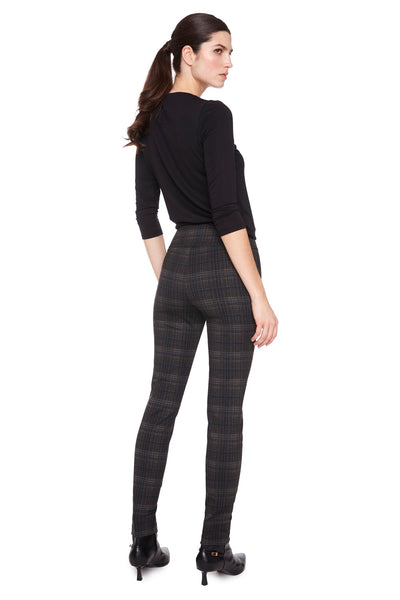 PANTALON UP! "PULL-ON" DARK PLAID (68659)