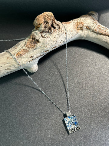 COLLIER CRÉART "MOSAIK" BLEU