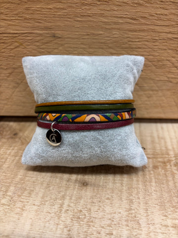 BRACELET CUIR CRÉART "IMPRESSION" MULTI