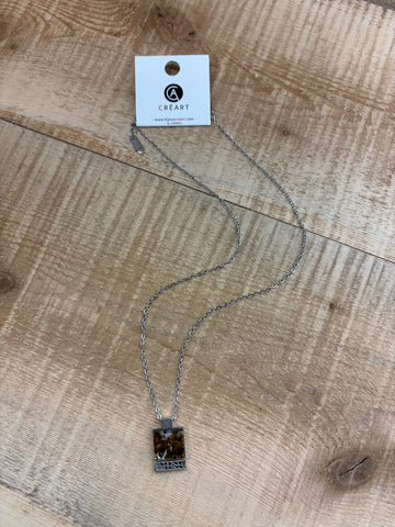 COLLIER INOX CRÉART "MOSAIK" TAN