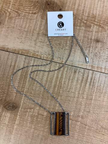 COLLIER INOX CRÉART "IMPRESSION" TAN