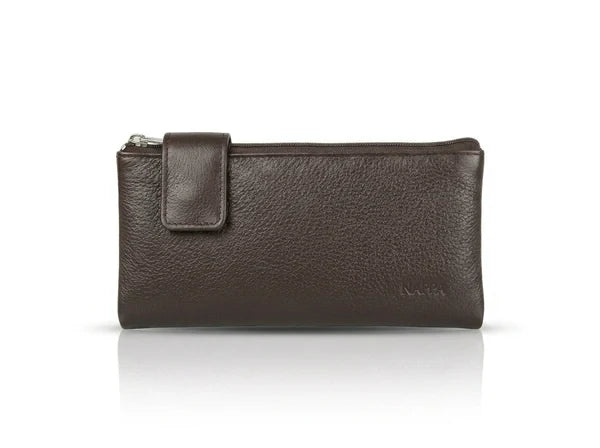 PORTEFEUILLE NAPPA "CHARLOTTE" BROWN