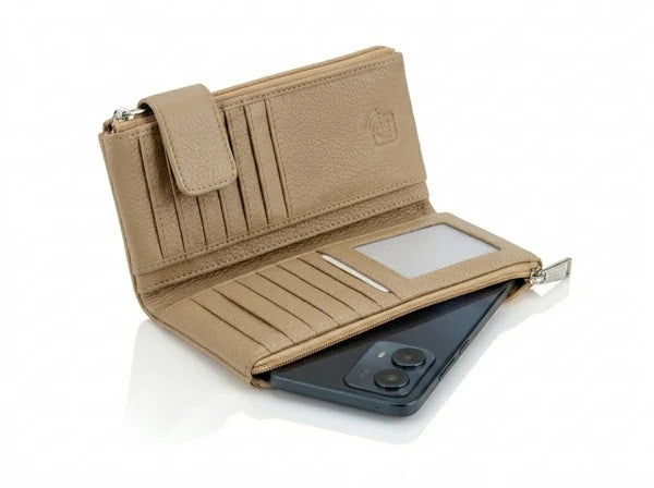 PORTEFEUILLE NAPPA "CHARLOTTE" CAMEL