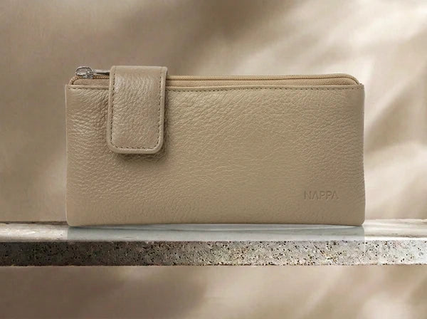 PORTEFEUILLE NAPPA "CHARLOTTE" CAMEL