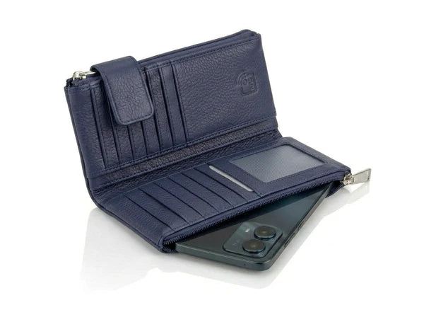 PORTEFEUILLE NAPPA "CHARLOTTE" PATRIOT BLUE