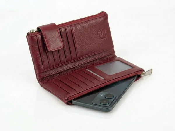 PORTEFEUILLE NAPPA "CHARLOTTE" RIO RED