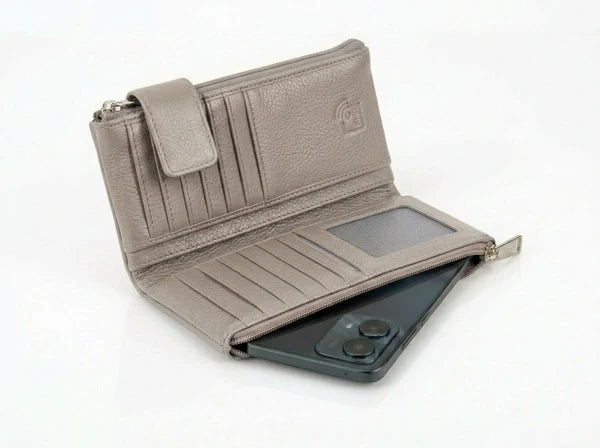 PORTEFEUILLE NAPPA "CHARLOTTE" SABLE