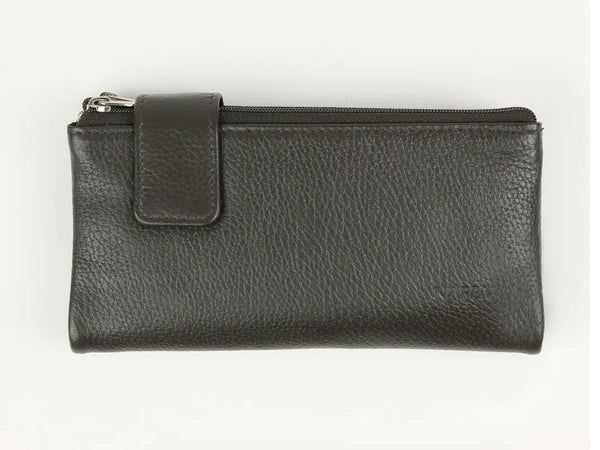 PORTEFEUILLE NAPPA "CHARLOTTE" BROWN