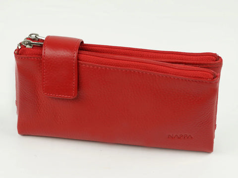 PORTEFEUILLE NAPPA "CHARLOTTE" HERMES RED