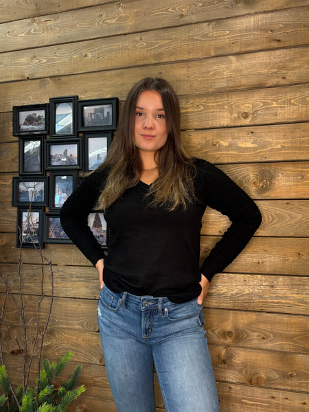 CHANDAIL BRANDTEX "V-NECK" BLACK (219279)