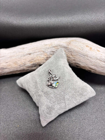 PENDENTIF ARGENT 925 "FAUNE" NACRE MULTI