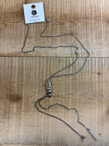 COLLIER LONG INOX CRÉART "LUXURY" CLAIR