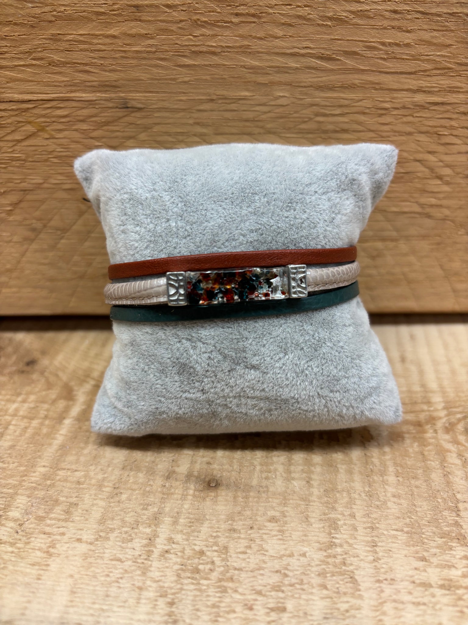 BRACELET CUIR CRÉART "CORALIE" AUTOMNE