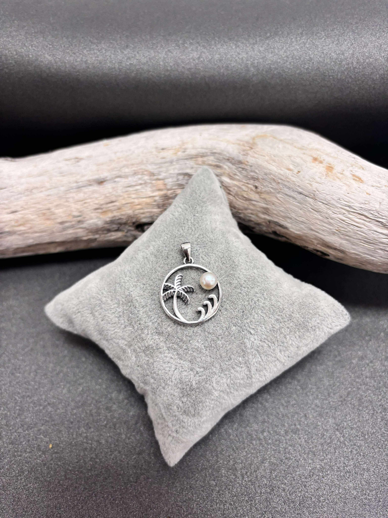 PENDENTIF ARGENT 925 "PLAGE ET PERLE"