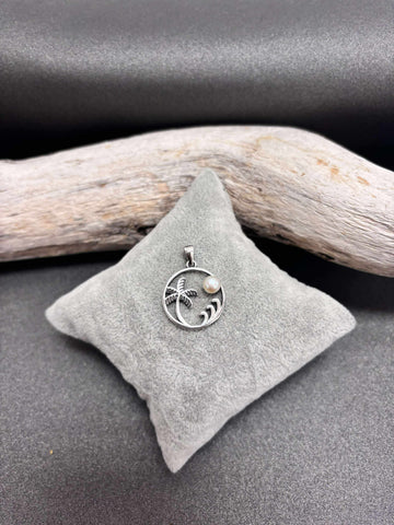 PENDENTIF ARGENT 925 "PLAGE ET PERLE"