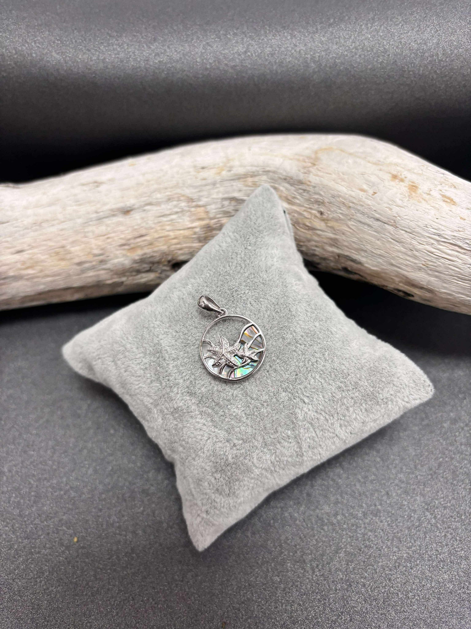 PENDENTIF ARGENT 925 "MER" NACRE MULTI