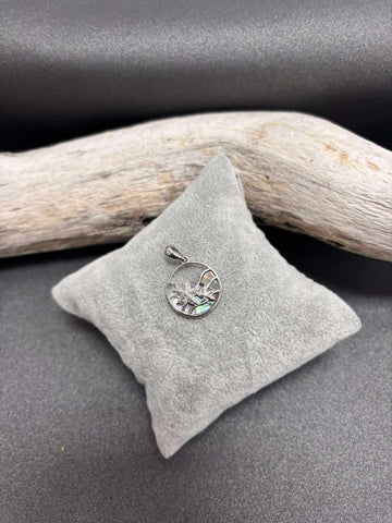 PENDENTIF ARGENT 925 "MER" NACRE MULTI