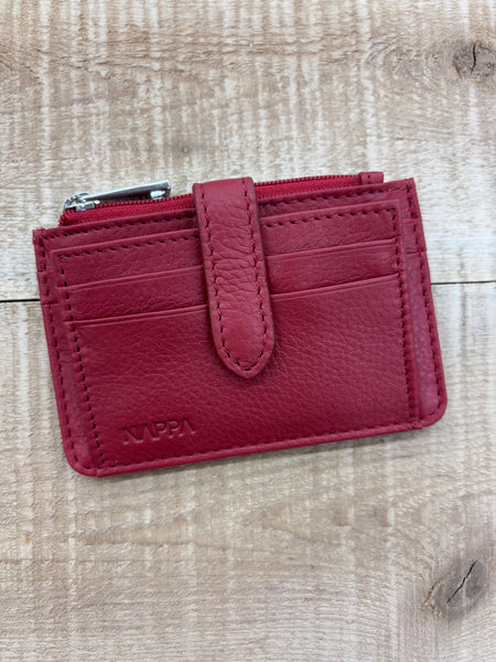 PORTE-MONNAIE NAPPA "IVY" ROUGE