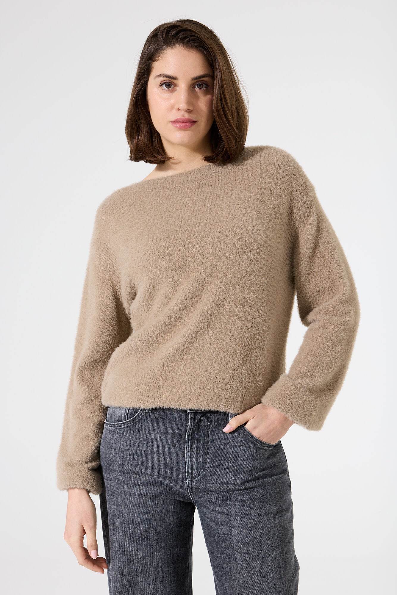 CHANDAIL GARCIA "DOUCEUR" TAUPE (Z0054)