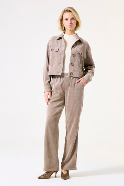 JACKET GARCIA "CORDUROY" TAUPE (I50294)