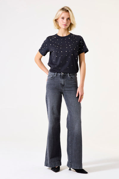 T-SHIRT GARCIA "METAL" ANTHRACITE (I50201)