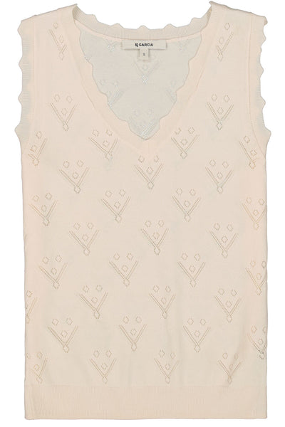 CAMISOLE GARCIA "AJOURÉE" WHITECAP (40223)