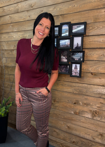 PANTALON ICHI "KATE CHECKIT" BIG CHECK