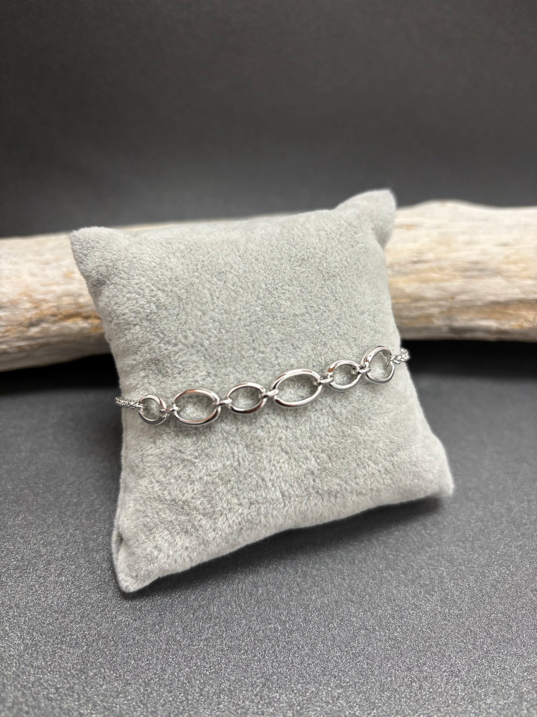 Bracelet Ancien En Argent Sterling 925 - Deux Tons Brillant - Bijou Mexicain - Occasion