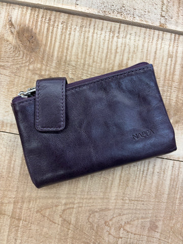 PORTEFEUILLE NAPPA "MINI CHARLOTTE" MAUVE