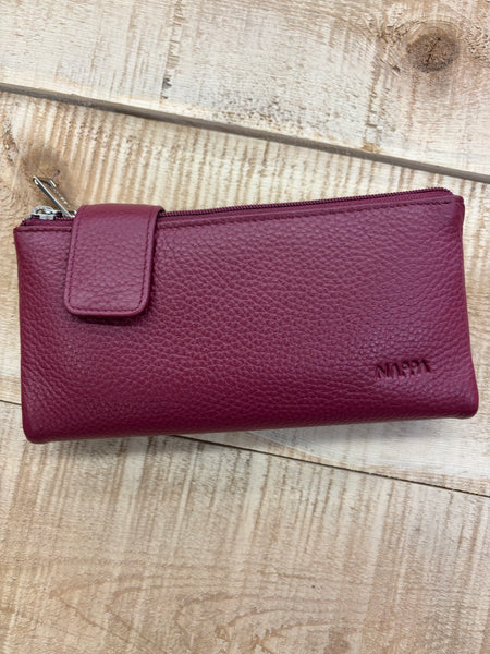 PORTEFEUILLE NAPPA "CHARLOTTE" RIO RED