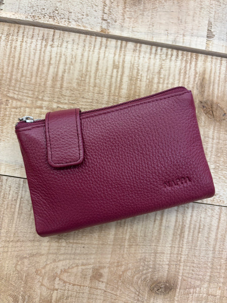 PORTEFEUILLE NAPPA "MINI CHARLOTTE" RIO RED