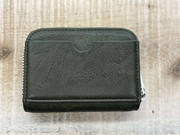 PORTE-CARTES S-Q "IVA" OLIVE