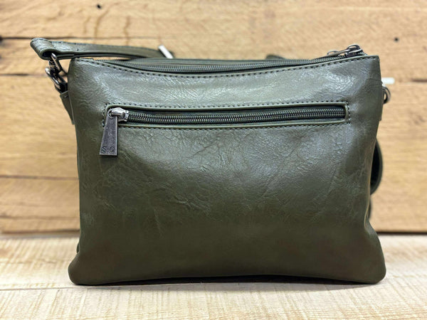 SAC À BANDOULIÈRE S-Q "SOLAR" OLIVE