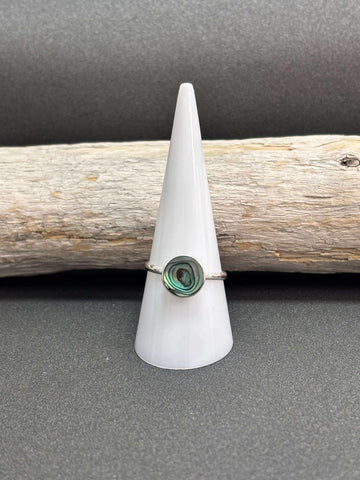 BAGUE ARGENT 925 "ROND" NACRE MULTI