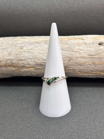 BAGUE ARGENT 925 "POINTE" NACRE MULTI