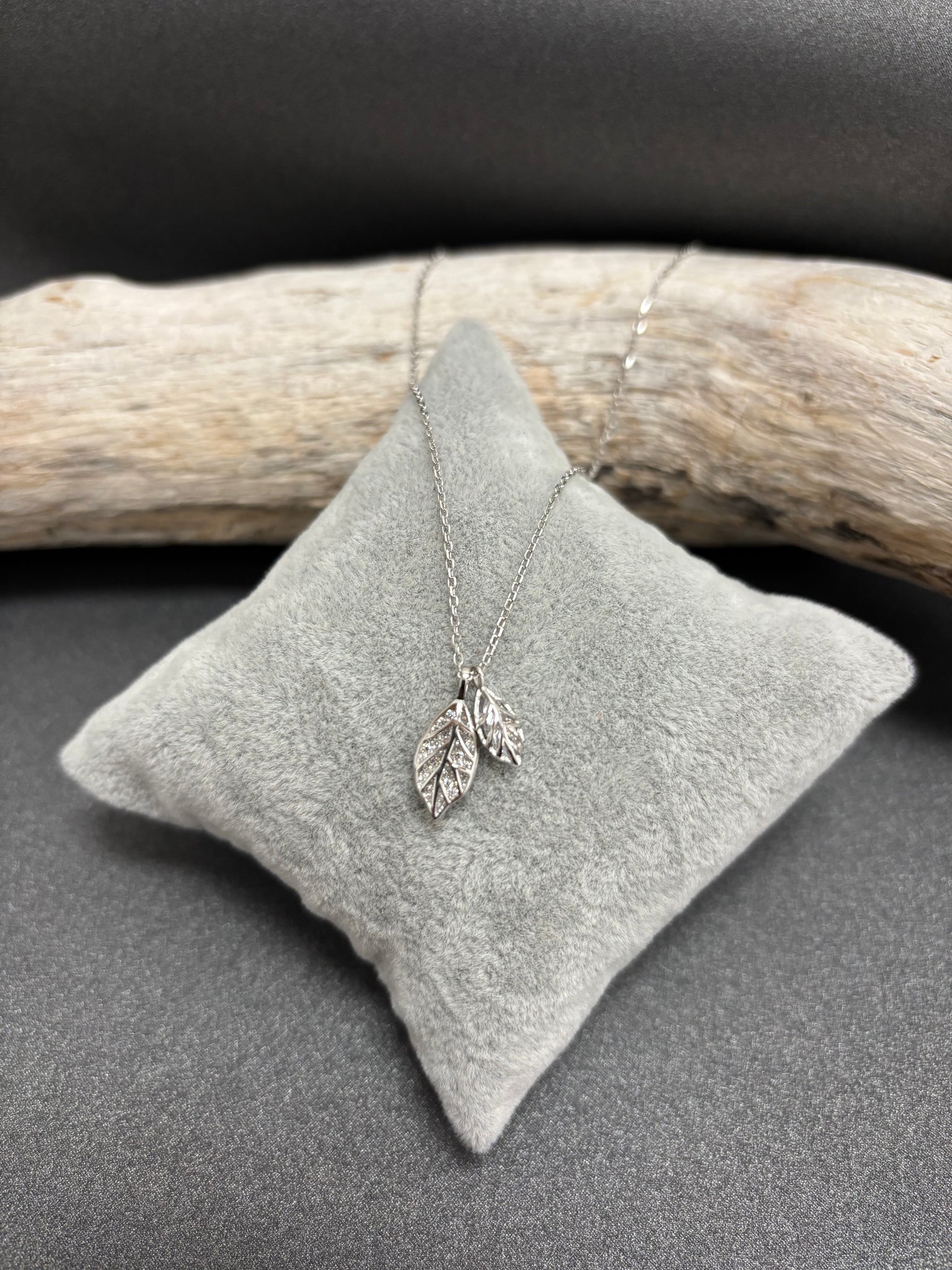 COLLIER ARGENT 925 "FEUILLE BRILLANTE"